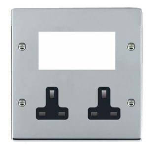 EuroFix Media Plates complete with 13A Unswitched Power Sockets